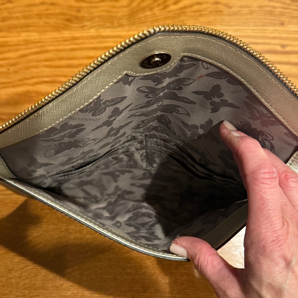 Rebecca Minkoff Metallic Envelope Clutch - Picture 2 of 5
